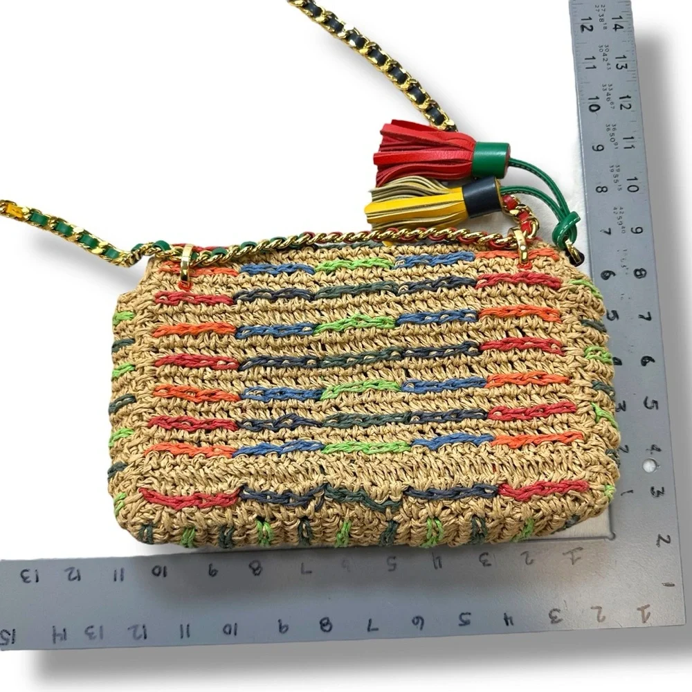Caroline Herrera Raffia Bimba crossbody handbag - Picture 8 of 10